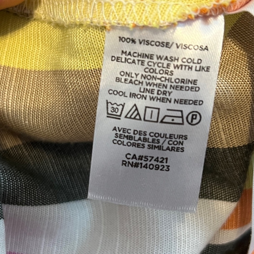 LOFT Flattering Multicolor Striped Midi Dress 4P - Picture 9 of 9